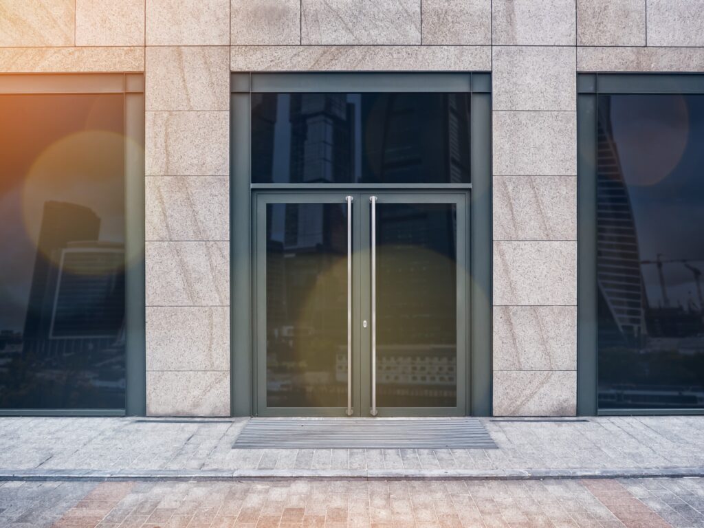 Commercial shopfront doors repaired