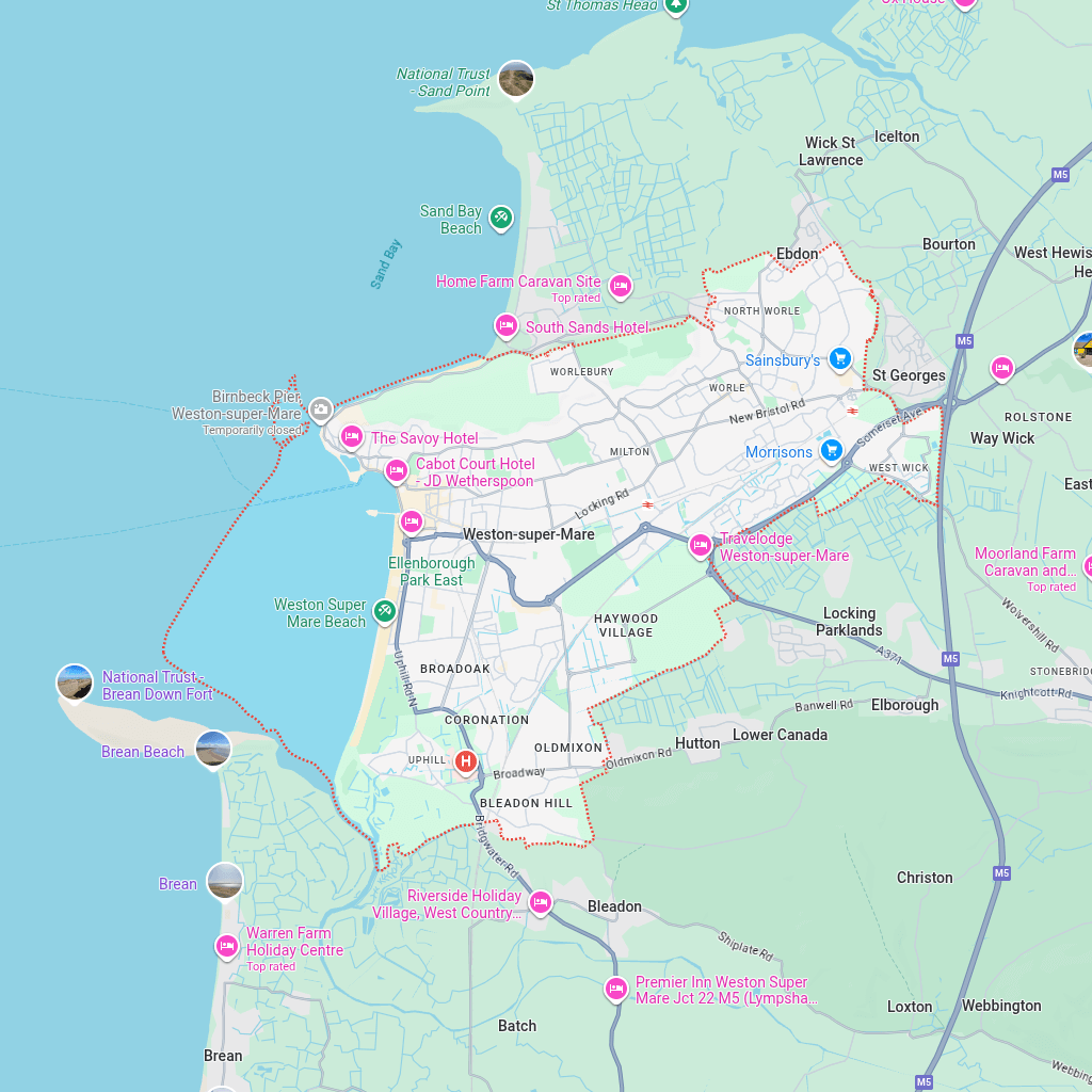 Map of Weston-super-Mare